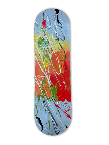 Abstract Skateboard I (Red, Orange, Yellow)