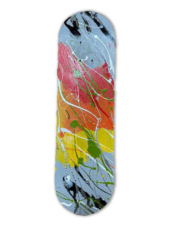 Abstract Skateboard III (Red, Orange, Yellow)