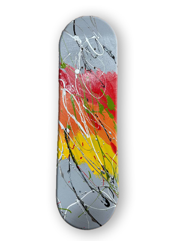 "Abstract Skateboard II (Red Orange Yellow)"