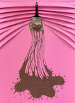 Brown Splash on The Pink Canvas