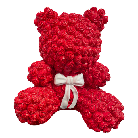 Bright Red Flower Bear