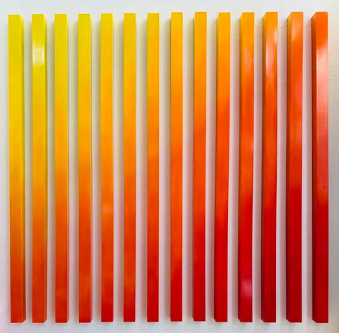 "Orange Ombre" 3 Panels