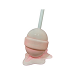 White/Pink Flat Medium "Sweet Life" Lollipop