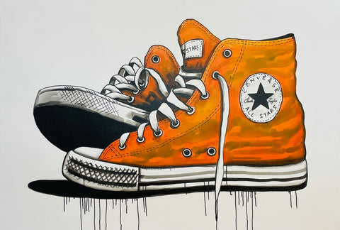 "Orange Converse Shoe"