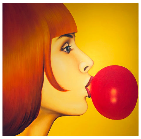 "Girl with Red Bubble"