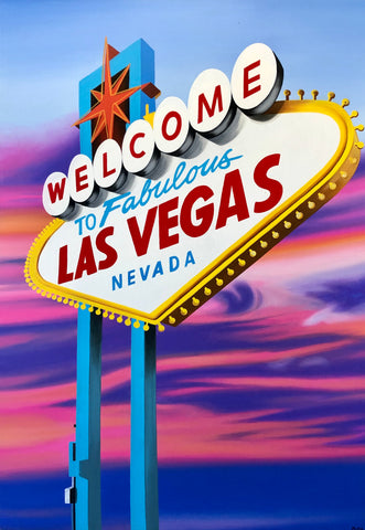 "Welcome to Las Vegas (Print on Canvas)Custom Poker Central"