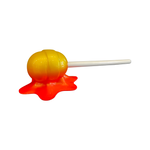 Yellow/Orange Horizontal Small "Sweet Life" Lollipop