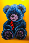 "Blue Bear on Yellow Wall"