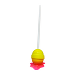 Yellow/Pink Flat Medium "Sweet Life" Lollipop